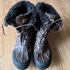 UGG Butte Men’s Waterproof Leather Shipskin Winter Snow Boots Size 13